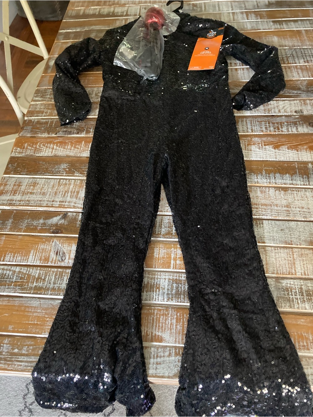 Target Black Sequin Kids One-Piece Jumpsuit Pop star costume